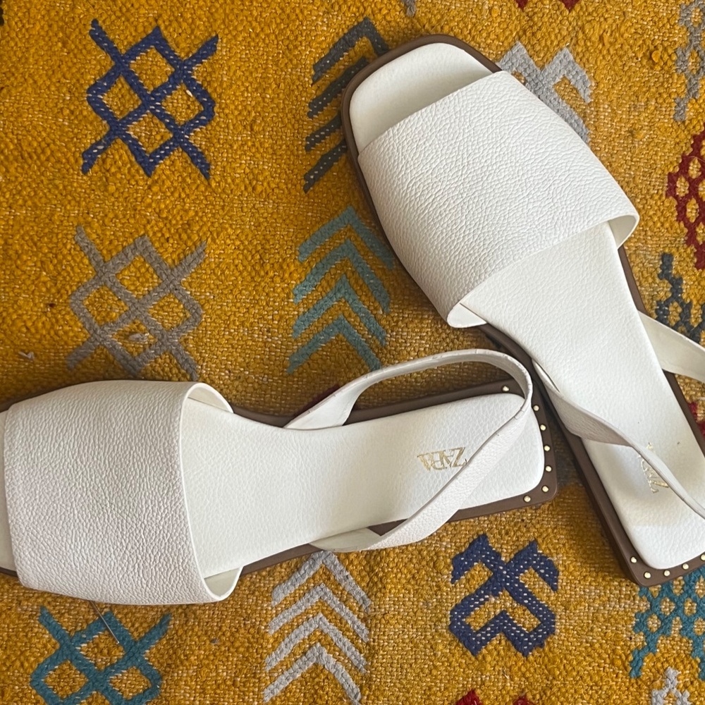 white sling back sandal from Zara